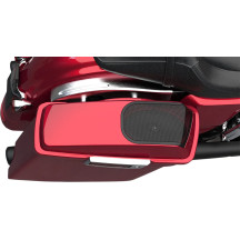 Saddlebag Lid and XL Speaker Kit — 6x9" speakers, 2‑speaker, black, fits Harley‑Davidson saddlebags