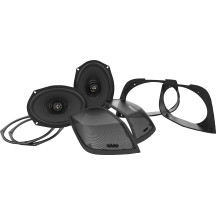 Cut-In Lid Kit with Speakers — 152 mm x 229 mm (6" x 9"), Black, Harley-Davidson®