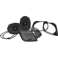 Cut-In Lid Kit with Speakers — 152 mm x 229 mm (6" x 9"), Black, Harley-Davidson®