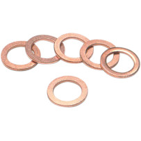 Crush Washers — 10 mm (3/8"), copper, 6 pack
