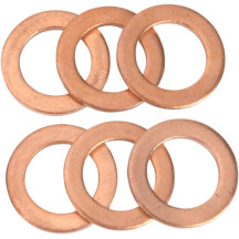 Crush Washers — 11.1 mm (7/16"), Copper, 6 Pack