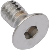 Tornillos avellanados de cabeza hexagonal interior — 15,9 mm (5/8"), Paquete de 10, Cromado