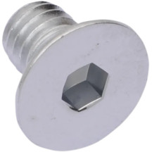 Tornillos avellanados de cabeza con hexágono interior — 15,9 mm (5/8"), Cabeza plana (avellanada), Plateado, Pack de 10