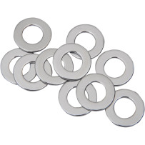 Arandelas planas especiales — 17/32" interior, paquete de 10, cromo