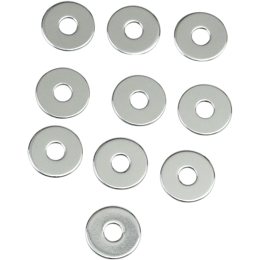 Arandelas planas especiales — 11/32" , cromo