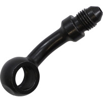 Banjo Fitting — 10 mm (3/8"), -3 AN male, 35° bend, Black
