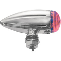 Bullet Marker Lights — 75 mm x 30 mm, 12V, Amber & Red lenses, Chrome housing