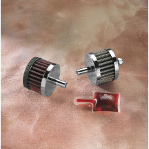 Steel Base Crankcase Vents — 3/8" O.D., Chrome