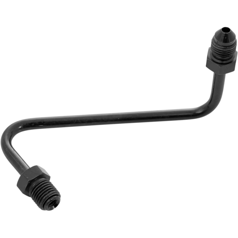 Brake Line Tube Adapter — For Goodridge universal brake lines, Double Bend, Black