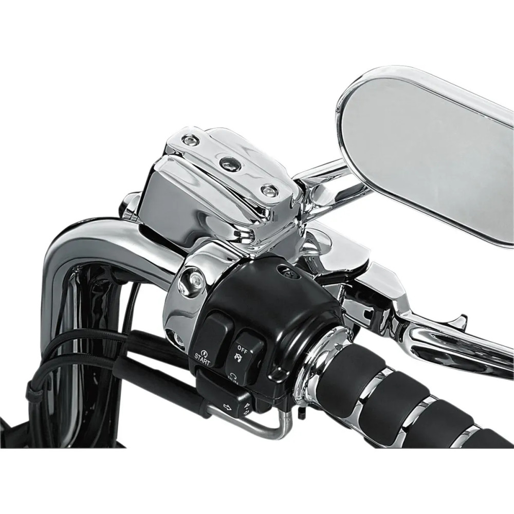 Handlebar Control Cover Kit — Master cylinder, Chrome