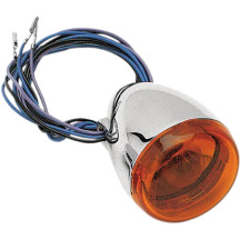 Custom Turn Signal — 12 V, rear hollow-bolt mount, amber lens