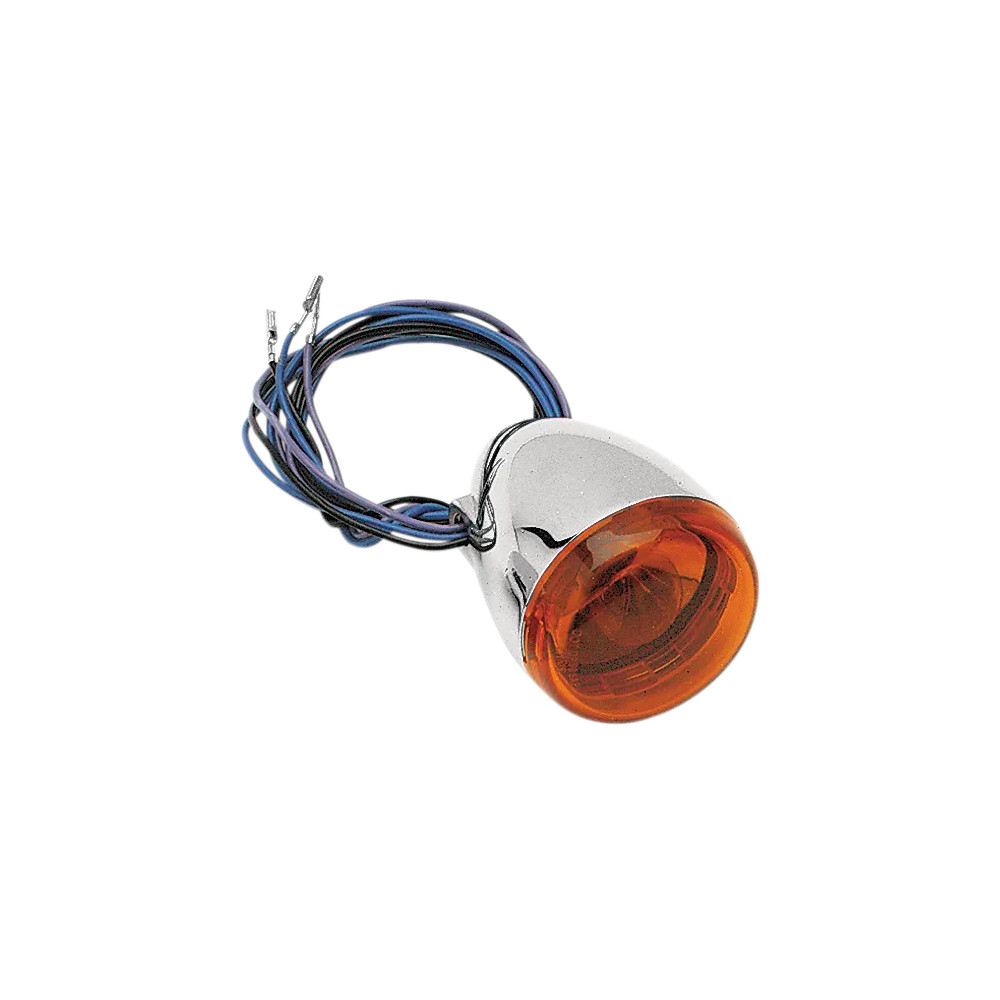 Custom Turn Signal — 12 V, rear hollow-bolt mount, amber lens