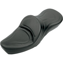 Explorer™ Seat — 27" overall length, fits Softail Deluxe FLSTN (requires OEM luggage rack removal), Black