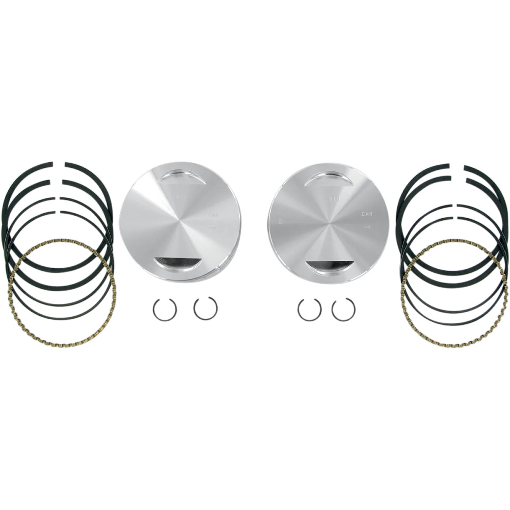 Piston Kit for S&S Motors — 4.000" bore, +0.010" oversize, 113 cu in