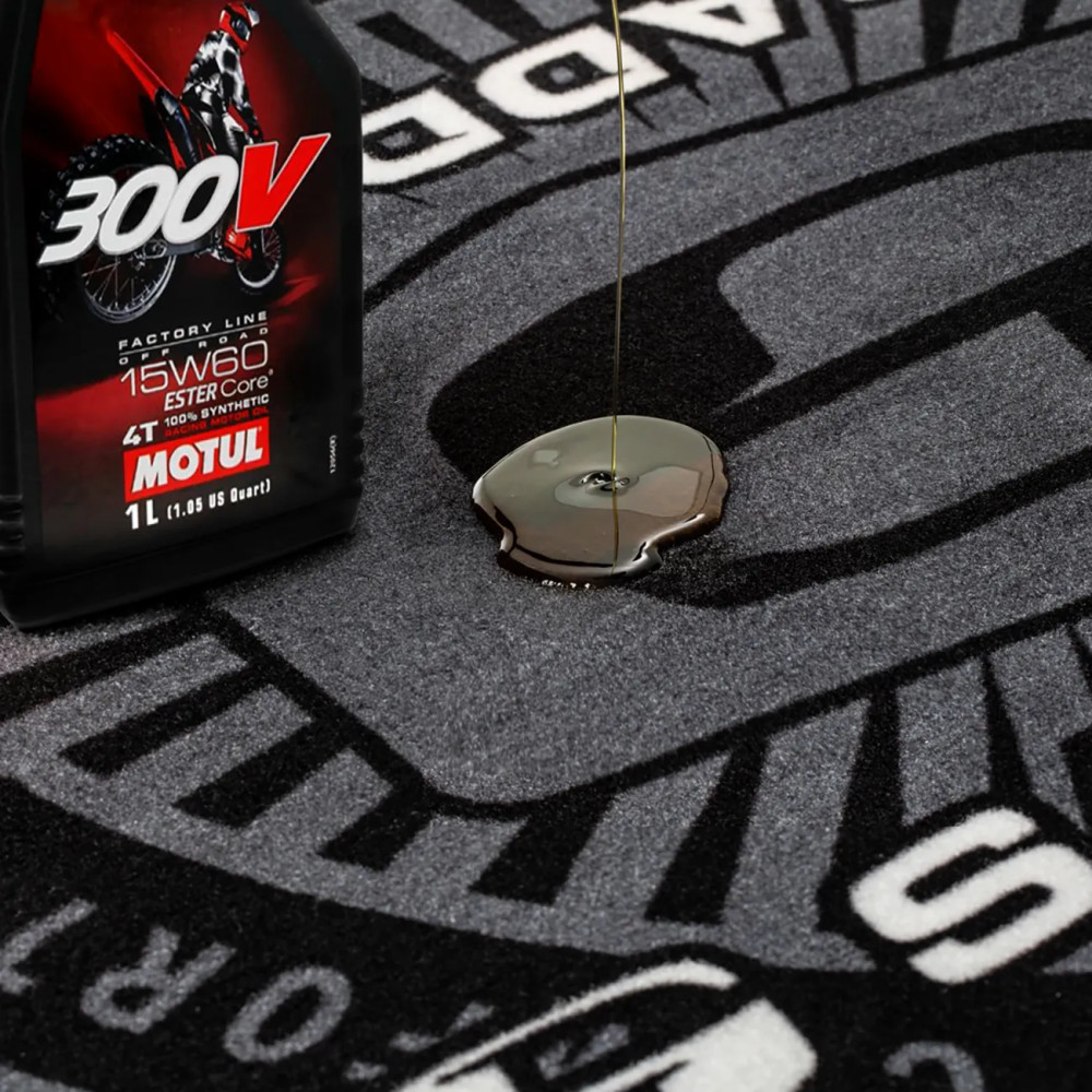 Logo Floor Mat — 199.4 cm × 80 cm, Black/Gray