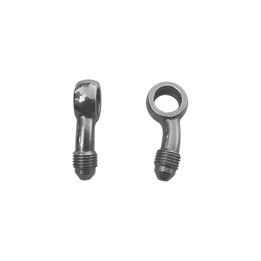 Banjo Fitting — 10 mm (3/8"), -3 AN male, 20° bend