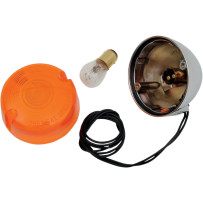 Turn Signal Assemblies — Front and rear mount, amber lens, chrome stem