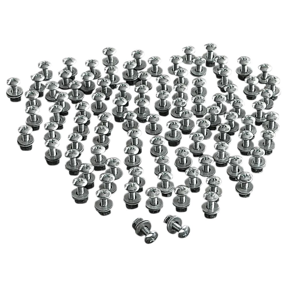 Sujetadores para matrícula — paquete de 100, cromo