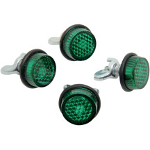 License Plate Reflectors — Green, 4-Pack
