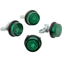 License Plate Reflectors — Green, 4-Pack