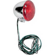 Flat Lens Signal Lights — 1156/1157 compatible, Red lens, Chrome housing, Rear