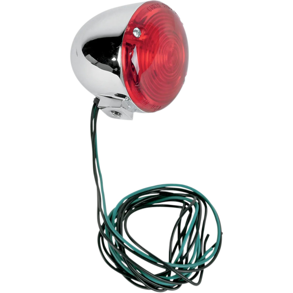 Flat Lens Signal Lights — 1156/1157 compatible, Red lens, Chrome housing, Rear