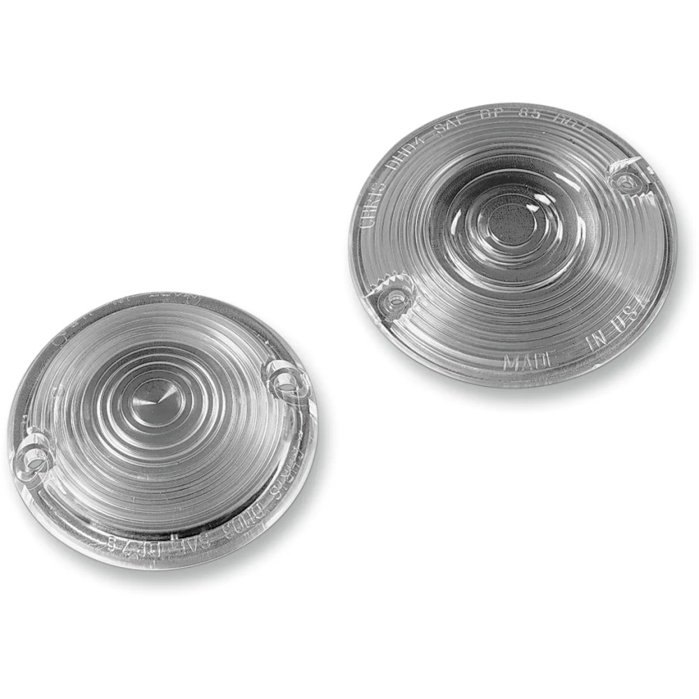 Turn Signal Lenses — Clear, Front, Rear, Round
