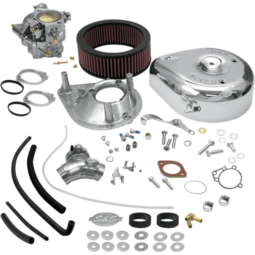 Super E Carburetor Kit with Manifold — 1-7/8" throat, 1-9/16" venturi, up to 100 cu in