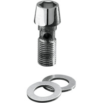 Polished Chrome Tapered Socket-Head Banjo Bolt — 3/8-24, Polished Chrome