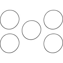 Kit de sellos para tapa Derby/inspección — Tapa Derby, paquete de 5