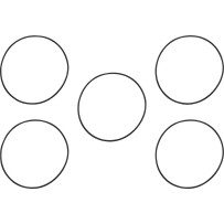 Kit de sellos para tapa Derby/inspección — Tapa Derby, paquete de 5