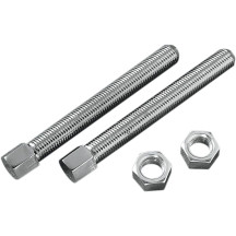 Rear Chain Adjuster Bolts — Chrome, Pair
