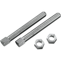 Rear Chain Adjuster Bolts — Chrome, Pair