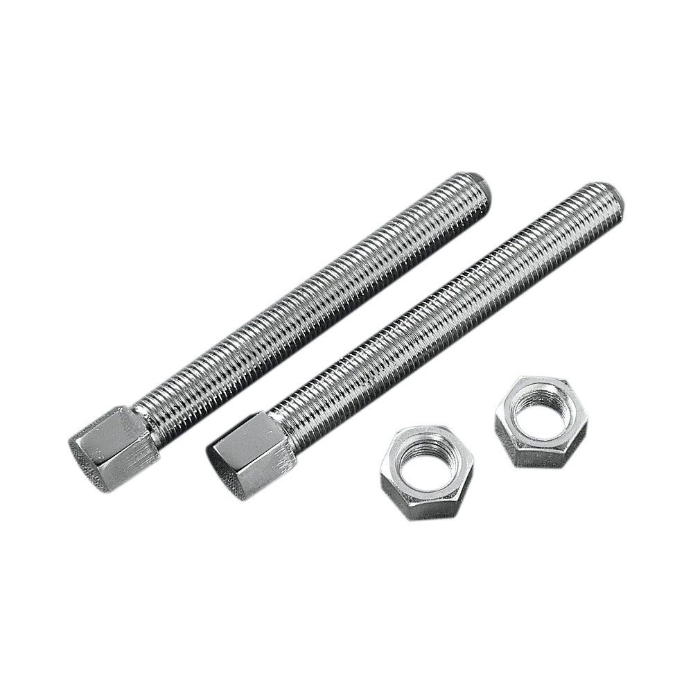 Rear Chain Adjuster Bolts — Chrome, Pair