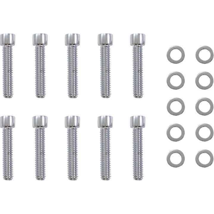Kit de tornillos para tapa de leva — cromado, SAE