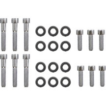 Rocker Box Bolt Kit — Socket-head, Steel, Chrome