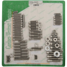 Big Twin Motor Sets — Silver, Polished, Stainless Steel