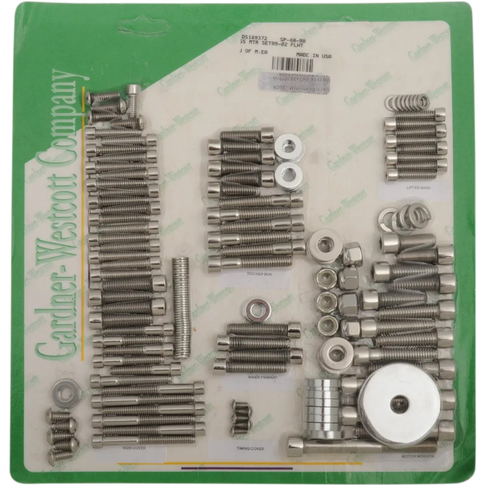 Big Twin Motor Sets — Silver, Stainless Steel