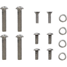 Handle Bar Lever & Switch Box Bolt Kit — Silver, Polished