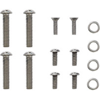 Handle Bar Lever & Switch Box Bolt Kit — Silver, Polished