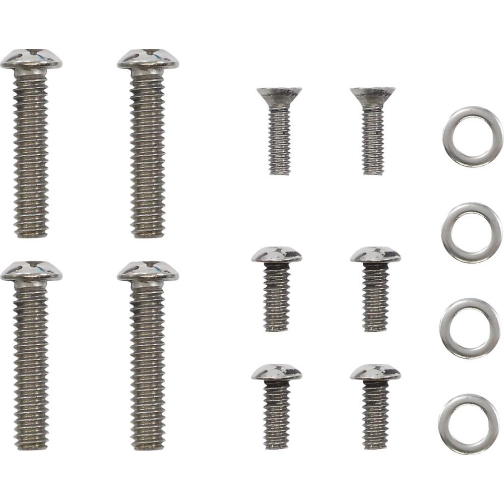 Handle Bar Lever & Switch Box Bolt Kit — Silver, Polished