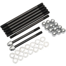 Motor Case Acorn Stud Kit — Chrome, Silver