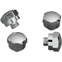 Rocker Shaft End Plugs — Rocker shaft, Chrome finish, 4-pack