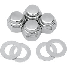 Chrome Cap Nut Kit — Rocker Shaft End