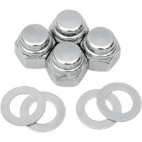 Chrome Cap Nut Kit — Rocker Shaft End