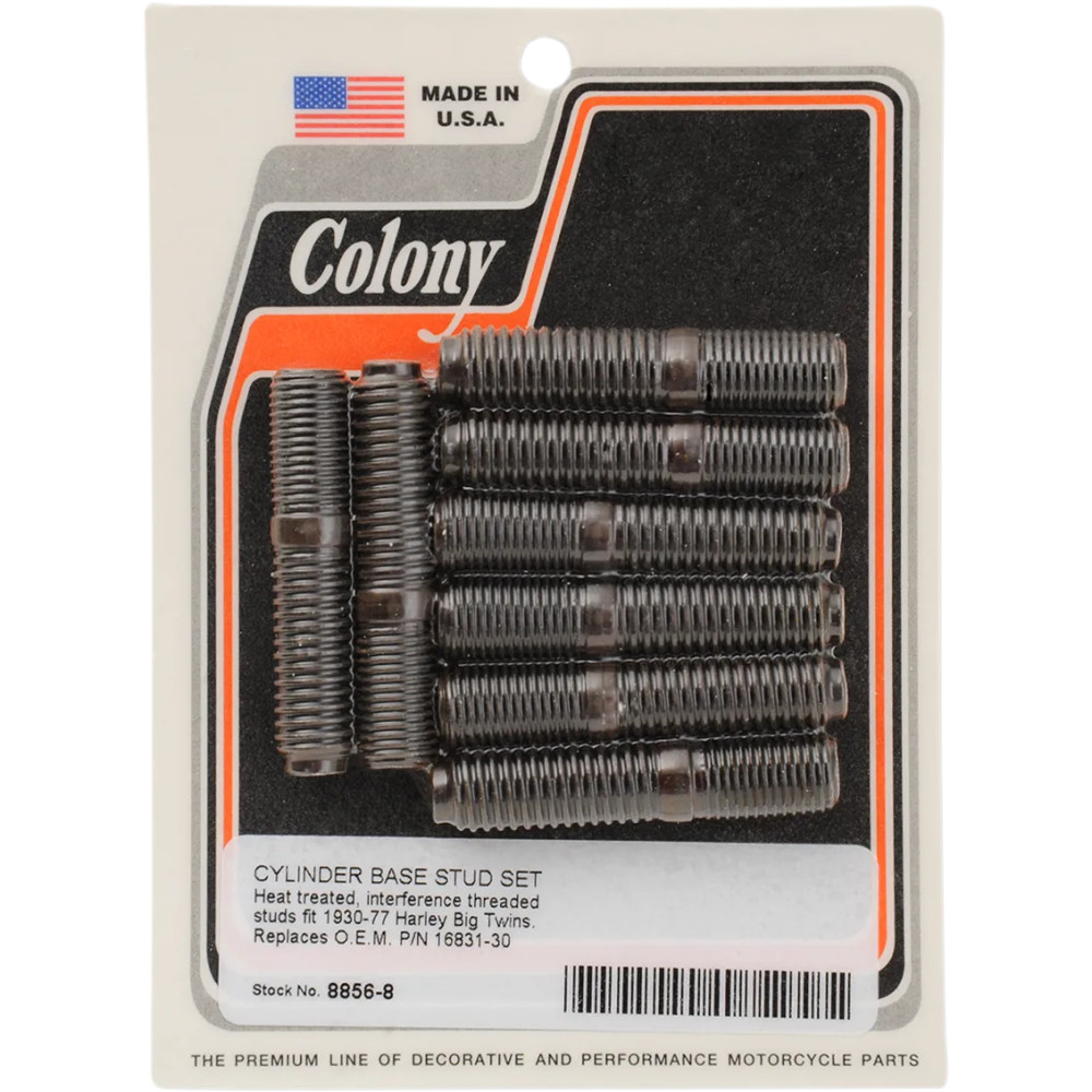 Cylinder Base Studs — black, 8-pack