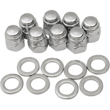 Kit de capuchones de tuerca cromados — Hexagonal con arandela