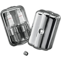 Chrome Spark Plug Holder — Chrome, fits Big Twin models