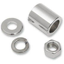 Axle Spacer/Nut Kit — Front, Chrome