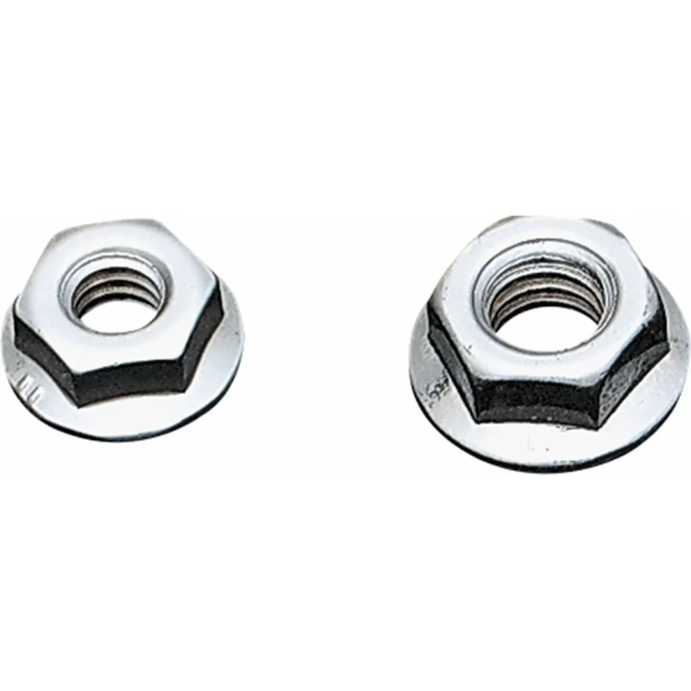 Tuercas de brida — rosca gruesa, pack de 10, plateado